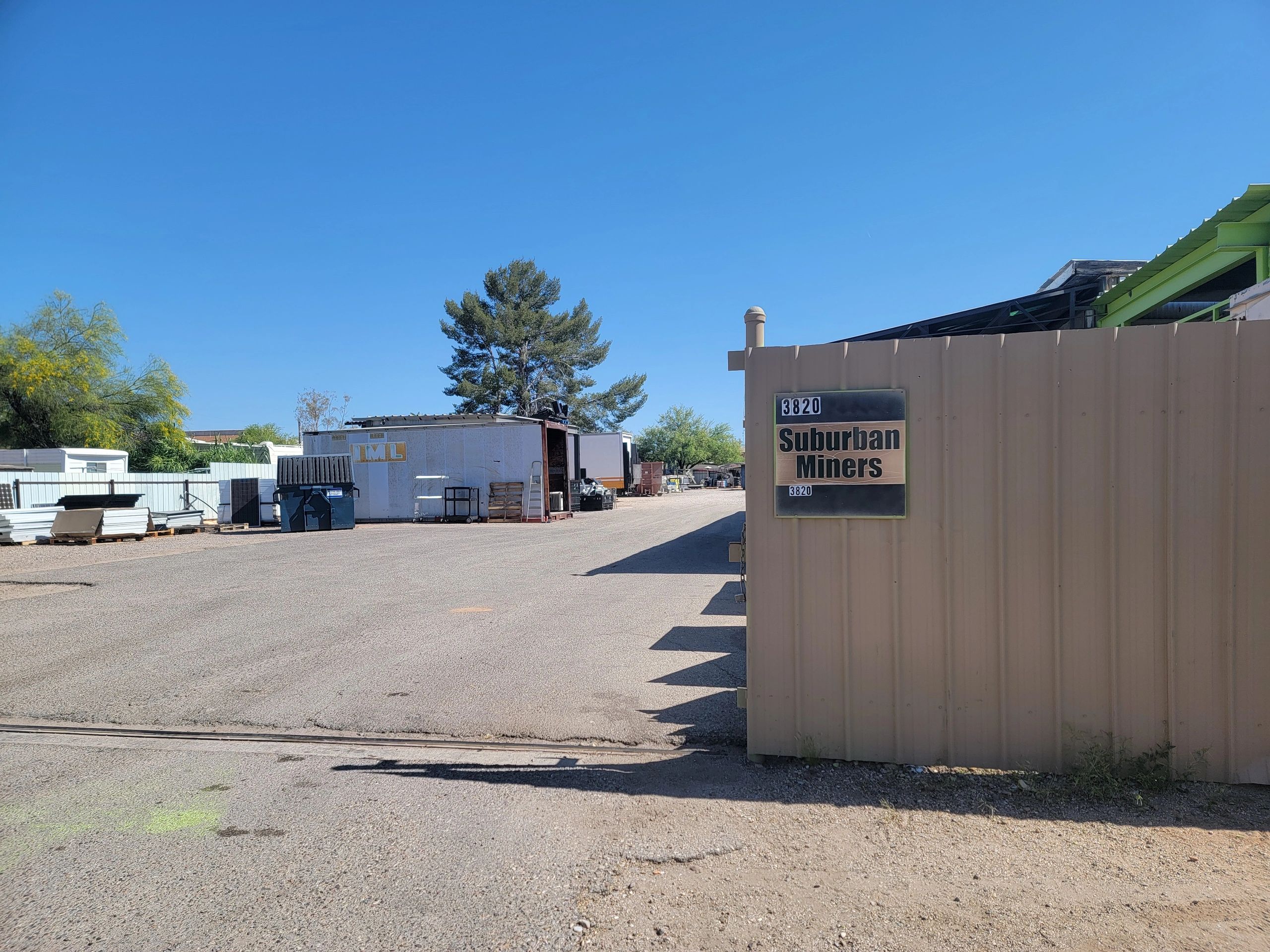 Suburban Miners facility at 3820 E Blacklidge Drive, Tucson AZ